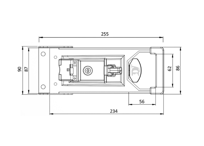 Small External Lock With Key 20 mm