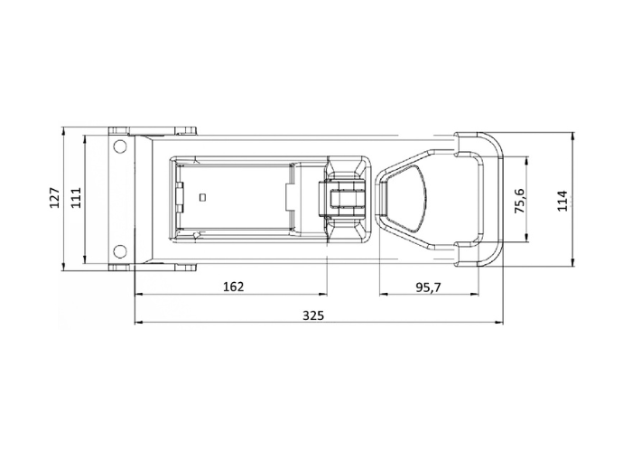 Large External Lock With Key 25 mm