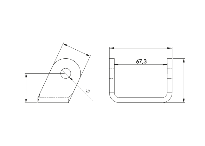Rear Door Hinge Inclined Bearing 