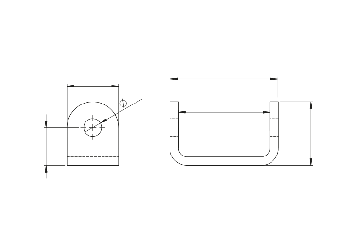 Rear Door Hinge Straight Support 