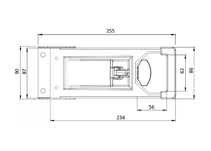 Small External Lock Without Key 20 mm