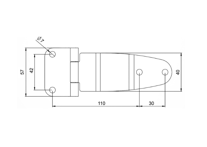 Ventilation Door Hinge With Ball