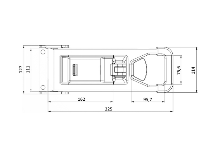 Large External Lock Without Key 25 mm